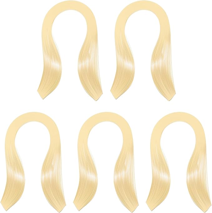 PATIKIL Quilling Strips Paper 600pcs 5mm 39cm Origami Paper Quilling Kits for Art DIY Hand Craft Christmas, Beige