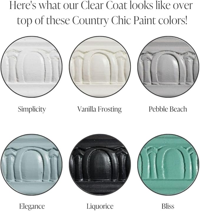 Clear Coat Quart (32oz) - Eco-Friendly Clear Satin Sheen Top Coat for Chalk Style Wood Furniture Paint, Non-Yellowing Waterproof Finish, Easy Application