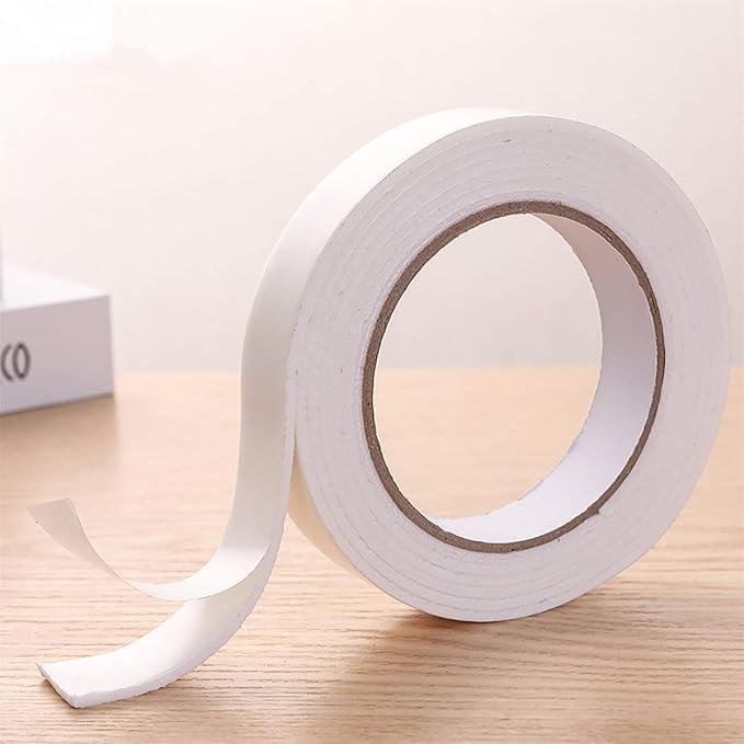 Double Sided Foam Tape 1.18In x 33FT 2 Pack, Mounting Tape Heavy Duty, Strong Adhesive Weatherproof Seal Strips for DIY Craft Picture Poster, Car & Gap Filling Mountings, Home Office Decor (White)