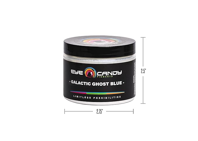 Mica Powder Pigment “Galactic Ghost Blue” (50g) Multipurpose DIY Arts and Crafts Additive | Woodworking, Natural Bath Bombs, Resin, Paint, Epoxy, Soap, Nail Polish, Lip Balm (Galactic Ghost Blue, 50G)