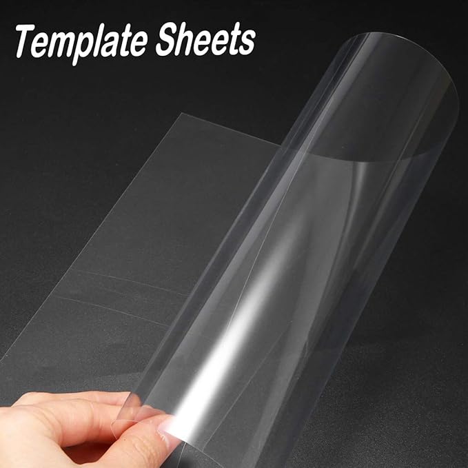 15 Pieces 4 mil Blank Stencil Sheets, 12 x 12 Inch Clear Blank Material Mylar Templates, Square Stencil Template for Vinyl Cutting Machine/Silhouette Stencils Material