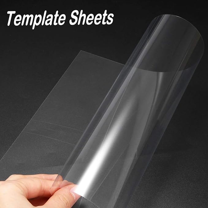 15 Pieces 6 mil Blank Stencil Sheets, 12 x 12 Inch Clear Blank Material Mylar Templates, Square Blank Stencil Template for Vinyl Cutting Machine/Silhouette Stencils Material