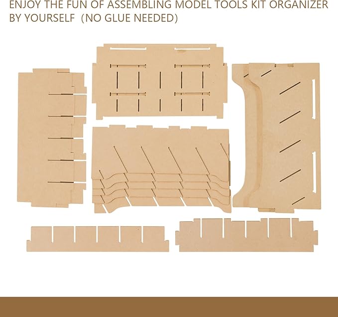 Paint Rack Organizer for 30 Bottles, Craft Supplies Storage, MDF Material, Tools Storage Suitable for Tamiya Paints, Miniature Model Paint Set GK9