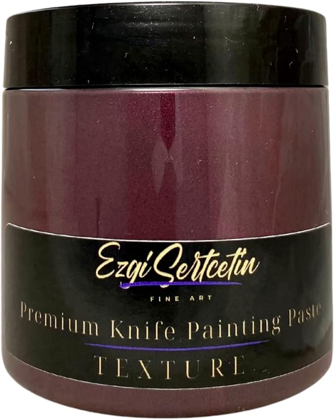 Premium Palette Knife Painting Paste|Texture Paste|Authentic Bright Colors|Ready to Use|Easy to Apply| 6oz (Burgundy)