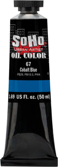 Soho Urban Artist Oil Paint - Cobalt Blue, 50 ml Tube - Best Valued Oil Colors for Painting, Excellent Pigment Load