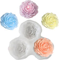 Peony Flower Silicone Candle Molds, 3 Cavity Flower Mold for Soap Candle Making Epoxy Resin Clay Plaster Crafts Casting Home Decor Handmade Gifts