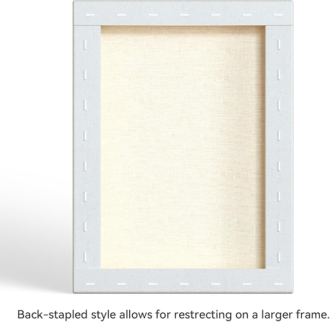 PHOENIX 12x16 Inch 2 Pack Gallery Canvas - 1.5 in Thick Canvases for Painting - Deep Edge 100% Cotton 11 Oz. Gesso Primed White Blank Professional Canvas Oil & Acrylic Paints