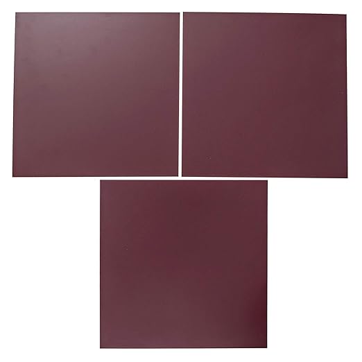 EAGLE 1: 12" x 12" 26 Gauge Sheet Metal Squares (3 Pack Per Order, Multiple Colors) Great for Arts, Crafts, DIY Home or Work Projects (18" X 18", Burgundy)