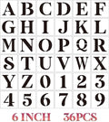 Wooden Letter Stencils - 6 Inch Alphabet & Number Stencils for Painting on Wood, Wall, Door, Porch