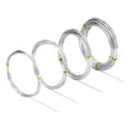 4 Pcs Aluminum Craft Wires, 3mm*10m, 2mm*5m, 1.5mm*5m, 1mm*5m, Bendable Craft Wire for Sculpting Armature DIY Jewelry Making (Silver)