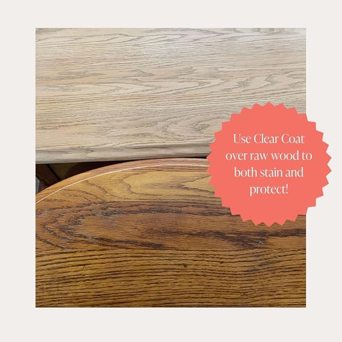 Clear Coat Quart (32oz) - Eco-Friendly Clear Satin Sheen Top Coat for Chalk Style Wood Furniture Paint, Non-Yellowing Waterproof Finish, Easy Application