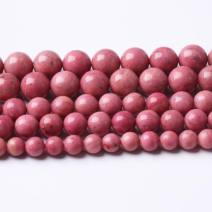 8m 45pcs 7A Premium Gemstone Rhodochrosite Beads Natural Stone Round Loose Energy Healing Beads for Jewelry Making DIY Bracelet