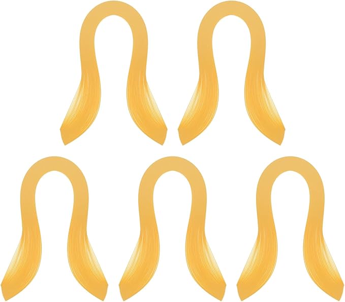 PATIKIL Quilling Strips Paper 600pcs 1.5mm 39cm Origami Paper Quilling Kits for Art DIY Hand Craft Christmas, Gold Yellow