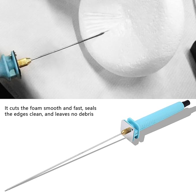 Hot Wire Foam Cutter, 30W 25cm Electric Hot Wire Cutter Foam Polystyrene Cutting Machine Hot Wire Knife Heat Cutting Engraving Pen for Creative Model Art Making, 100‑240V (US Plug)