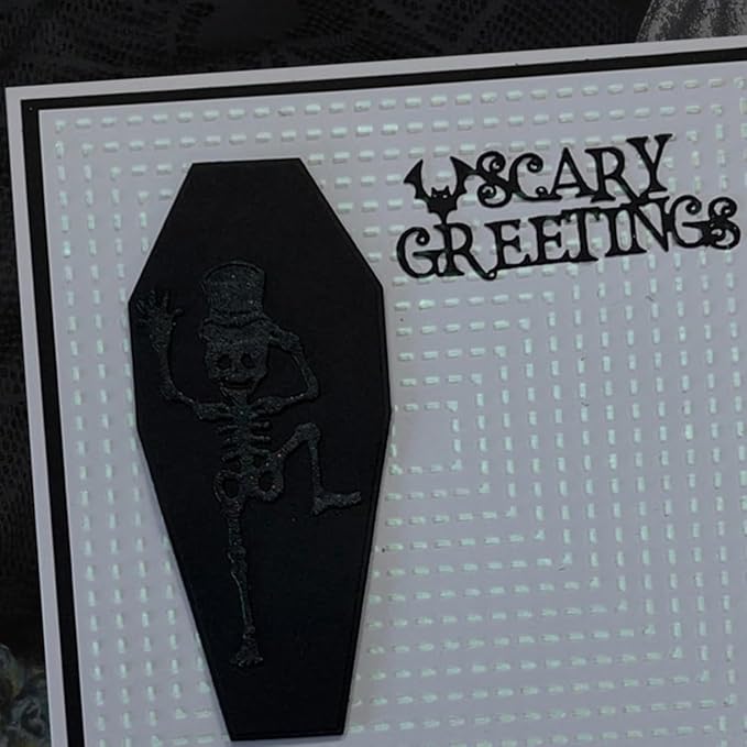 Cutting Dies Metal Stencils Scrapbooking Tools Flowers Lace Frame DIY Embossing Template for Paper Card Making Album Arts Crafts Supplies (Coffin Shape-6.8x13.8cm)