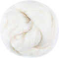 3.53oz Wool Roving Yarn, Fiber Roving Wool Top, Needle Felting Supplies, Pure Wools, Chunky Yarn, Spinning Wools for Needle Felting Wet DIY Hand Spinning (Natural White)