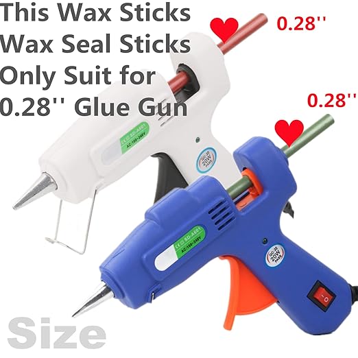 Wax Seal Sticks Red, ONWINPOR 20pcs Glue Gun Wax Sealing Sticks for Wax Seal Stamp, Mini Wax Seal Gun Sticks Suit to 0.28'' Glue Gun, Wedding Invitations (Bright Red)