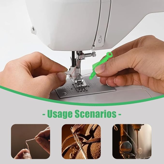 Automatic Sewing Needle Threader, Fish Type Quick Needle Threaders for Hand Sewing, Sewing Machine Needle Threader Tools, Sewing Supplies - Designed for Sewing Lovers Alike (green-10pcs)