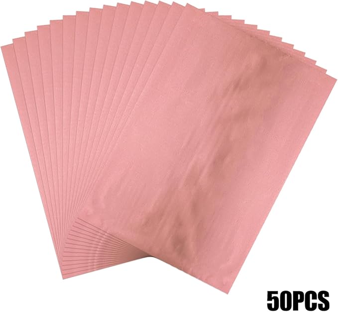 Briartw 20x29cm Hot Foil Paper 50 Sheets Pack Toner Reactive Foil Hot Stamping Foil Paper by Laser Printer and Laminator for Scrapbooking Craft Cardmaking DIY Album (Pink, 50 Sheets)
