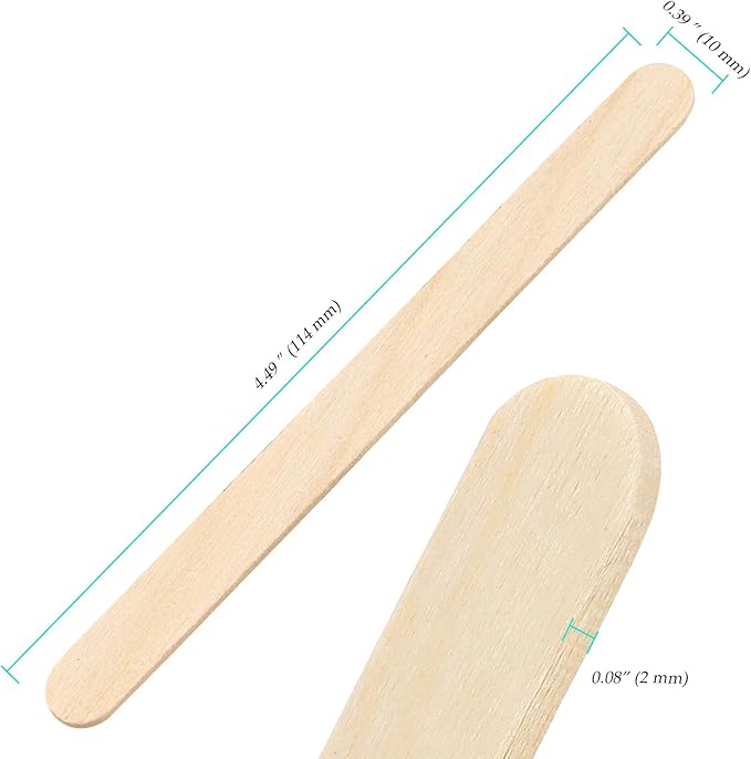 2000 Pieces Wood Craft Sticks, 4.5 Inch, Natural Color, Ice Cream Wooden Sticks for DIY Crafts and Art Projects