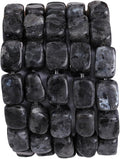 Natural Black Spectrolite Cuboid Stone Loose Semi Gemstone Beads for Jewelry Making 8mmx12mm 38cm/Strand