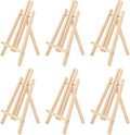 Kinlink 11.8 Inch Tall Wood Easels for Display Set of 6, Display Easel Tabletop, Painting Easel Stand for Artist Students