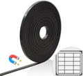 Magnetic Tape Roll Thin Strip, 1/5 Inch x 33 Feet Magnet Tape Line for Classroom Office, Magnetic Boarders for Witeboard (Black)