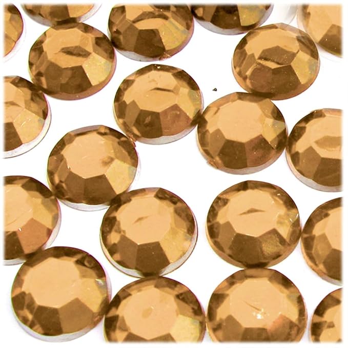 The Crafts Outlet 72pc Rhinestones Round 20mm - Flatback Emerald Green EGR