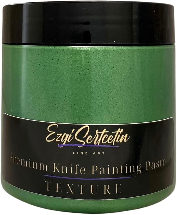 Premium Palette Knife Painting Paste|Texture Paste|Authentic Bright Colors|Ready to Use|Easy to Apply| 6oz (Leaf Green)
