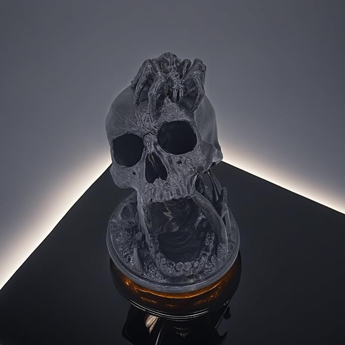 Skull Dice Tower Dungeons and Dragons RPG abletop Roleplaying Game Jail D&D (Random 7PCS D20 Dice Set Included) Black