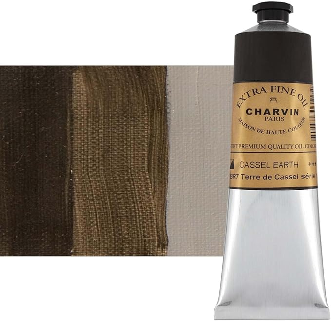 Charvin Extra Fine Oil Paint, Cassel Earth 150 ml - Triple-Milled, Rich Texture, Poppy Oil-Based, Light-Fast, Handmade, Archival Quality