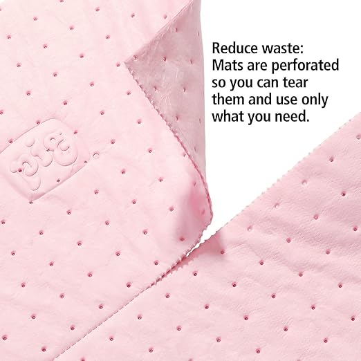 PIG Hazmat Chemical Absorbent Mat Pads - 200 Pads per Bag - 15" W x 20" L - Absorbs up to 14 oz. per Pad - MAT302