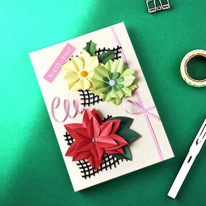 Background Frame Metal Cutting Dies, Grid Background Die Cuts for Card Making DIY Scrapbook Album Embossing Paper Cuts Die Stencil