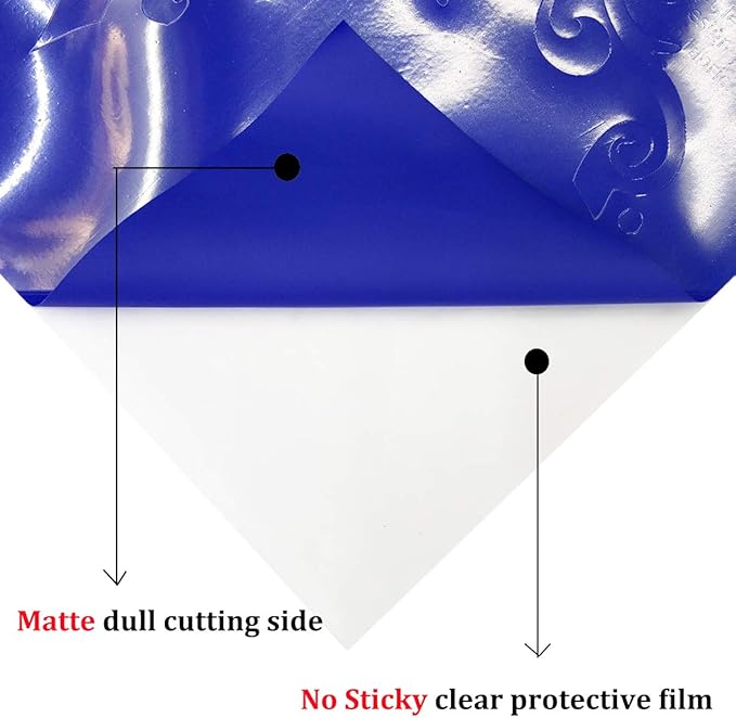 Guangyintong Heat Transfer Vinyl Blue HTV Rolls, 12" x 12ft Iron on Vinyl for T-Shirts, Matte Surface HTV for All Cutter Machine Easy to Cut & Weed for Heat Vinyl DIY Design
