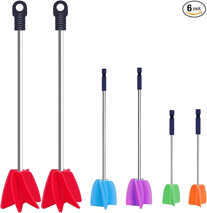 3 Sizes/6 Pack Paint Mixer,11.8 Inch, 1 Gallon Paint Mixer for Drill, Resin Mixer, Epoxy Mixer, Paint Stirrer for Drill, Drill Mixer Attachment, Epoxy Resin Mixer, Drill Paint Mixer