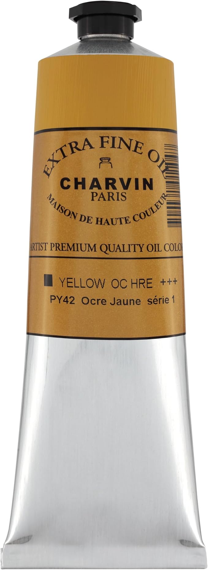 Charvin Extra Fine Oil Paint, Yellow Ochre 150 ml - Triple-Milled, Rich Texture, Poppy Oil-Based, Light-Fast, Handmade, Archival Quality