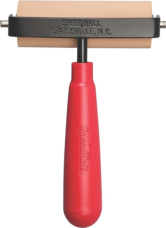 Speedball Soft Rubber Brayer, 3.5-Inch - Printmaking Roller Tool for Gel & Block Printing and Crafting - Made in USA