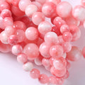 32pcs 12mm Natural Pink White Persian Jade Gemstone Beads Round Loose Spacer Beads for Jewelry Making DIY Bracelets Necklaces 15" (Pink Persian Jade, 12mm)