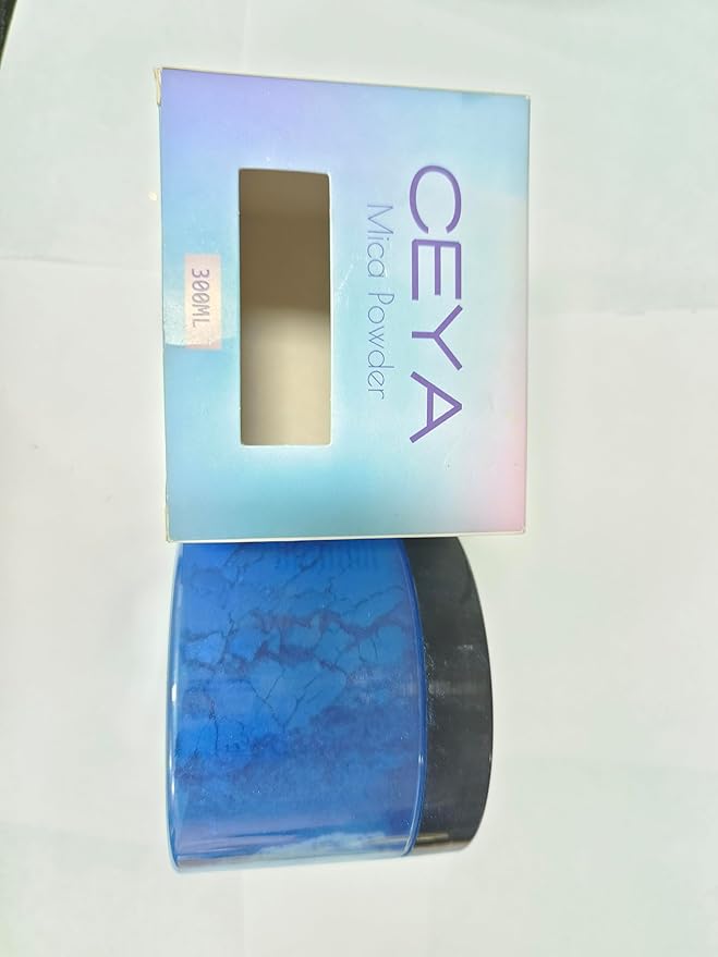 Ceya Mica Powder, 5.3oz/ 150g Ocean Blue Pearlescent Effect Colorant Pigment Powder for Epoxy Resin,Tumblers, Slime Bath Bomb, Soap Dye, Slime, Candle, Resin Crafting, Paint, Jewelry, Nail Polish