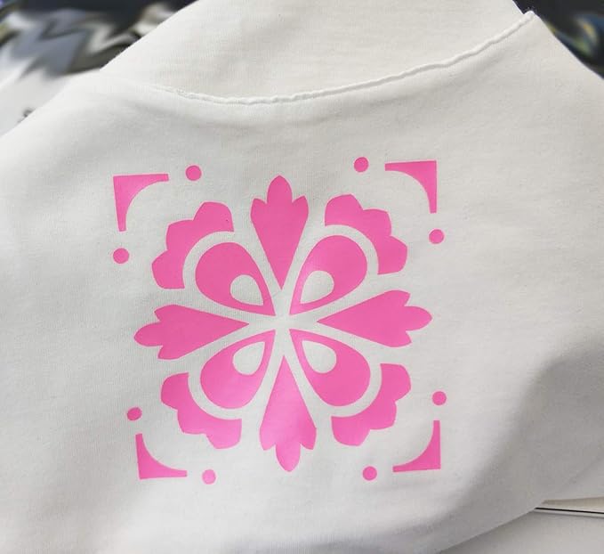 guangyintong Pink Heat Transfer Vinyl HTV Rolls, 12" x 8ft Pink Iron on Vinyl for T-Shirts Glossy Surface Pink HTV Vinyl for All Cutter Machines Easy to Cut & Weed for Heat Vinyl Design