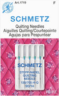 SCHMETZ Quilting Needles - Size 90/14, 5-Needle Cards, Pack of 1