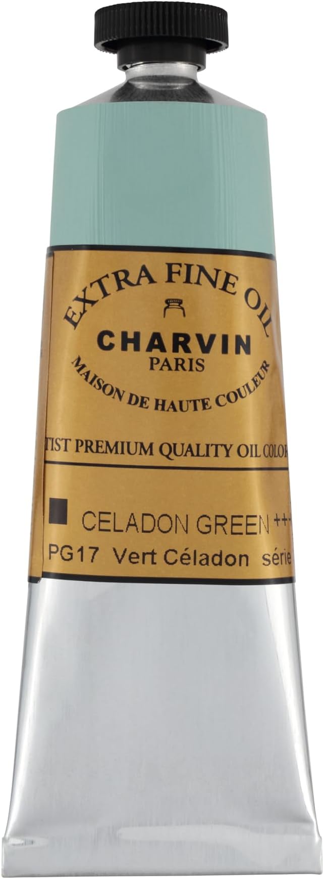 Charvin Extra Fine Oil Paint, Celadon Green 60 mL - Triple-Milled, Rich Texture, Poppy Oil-Based, Light-Fast, Handmade, Archival Quality