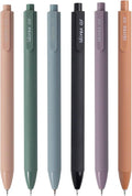 ldcrea Gel Pens 0.5 Fine Tip, Black Ink, Silky Grip, 6 Pack
