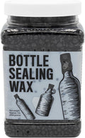 Blended Waxes, Inc. Bottle Sealing Wax Beads, Premium Pastille Wax Seal Beads For Wine, Beer, and Liquor Bottle Closure, Seals Between 25-30 Bottles, 1 lb, Gloss Black