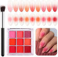 9 Colors Solid Neon Phosphor Ombre Nail Powder Set, Fluorescent Pigment Powder Glitter Pink Red Rubbing Dust with Nail Ombre Brush for Gradient Nail Art Manicure DIY Accessories…