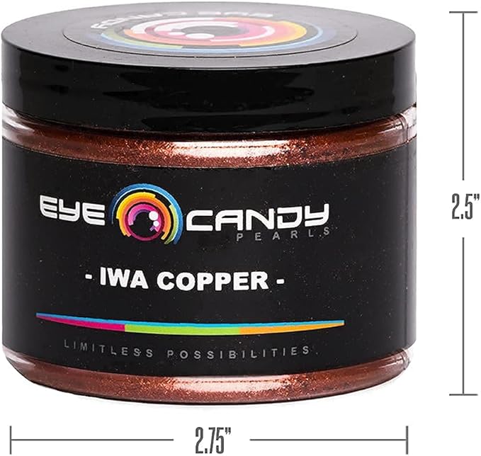 Eye Candy Pigments Premium Copper Mica Powder - IWA Copper (50gr) - for Epoxy, Resin, Soap, Paint, Woodworking, Acrylic Pouring, Bath Bombs, Fishing Lures - DIY Arts and Crafts Additive