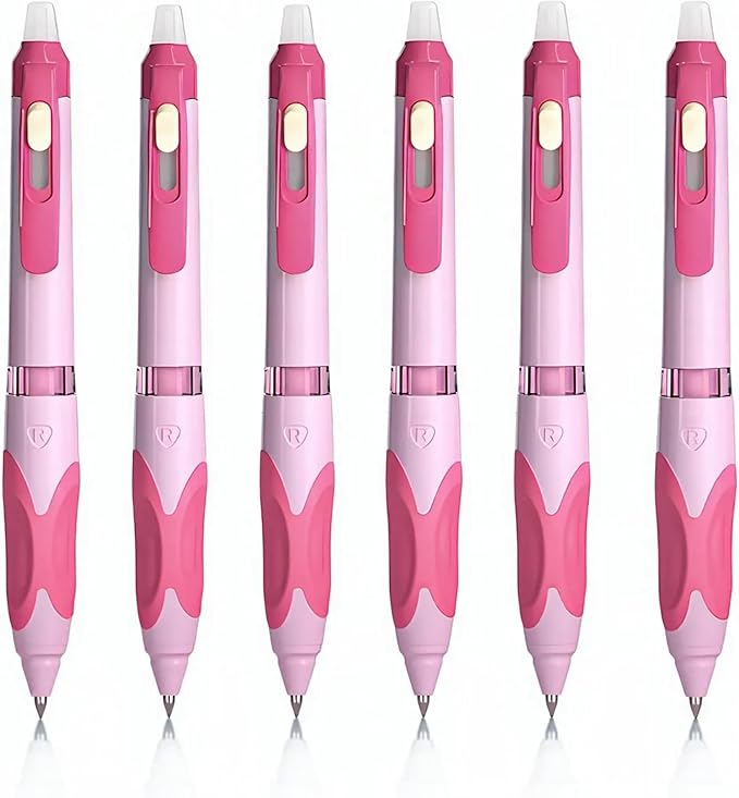 M&G 6 PCS Retractable Erasable Gel Pens, 0.5mm Black Ink Gel Pen, Fine Point Erasable Pen Make Mistakes Disappear, Premium Comfort Grip Note Taking and Crossword Puzzles