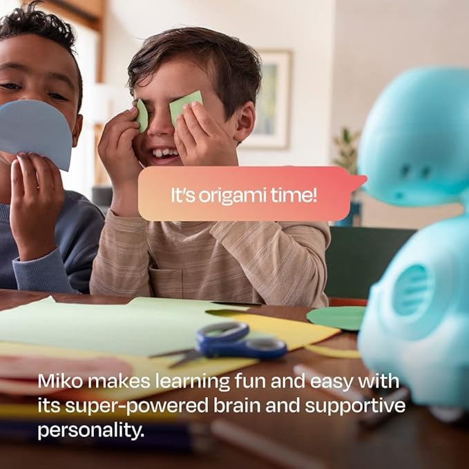 Miko 3: AI-Powered Smart Robot for Kids | STEAM Learning & Educational | Interactive Robot with Learning apps & Unlimited Games | Birthday Gift for Girls & Boys Aged 5-12| Blue.