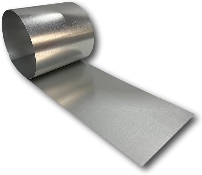 Eagle 1-24 Gauge KYNAR 500 Sheet Metal Flashing Rolls-10 FT Long-Heavy Duty-Commercial Grade-Roofing Flashing, Fascia Cover, Coping Cap-Multiple Sizes (30" x 10 FT, Galvanized)