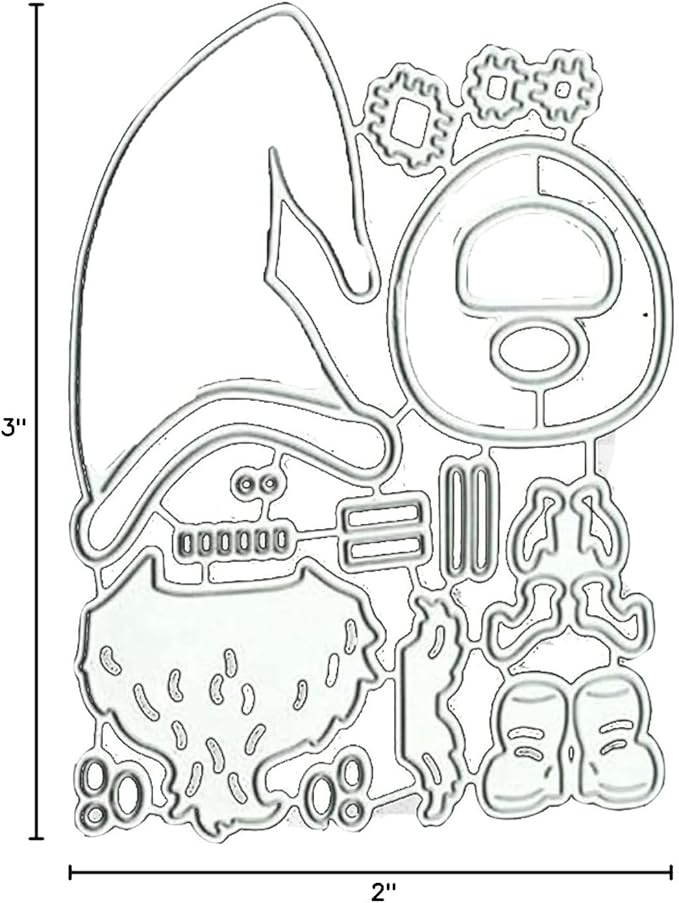 Metal Cutting Dies DIY Merry Christams Embossing Stencil Template Scrapbooking Card Making Mold Photo Album Arts Crafts Tools(Santa Claus Doll-10x8cm)
